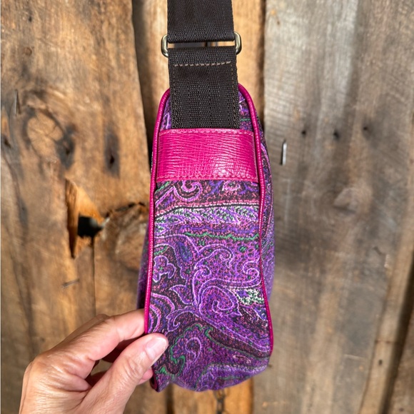 Etro Purple Paisley Shoulder Bag - Picture 11 of 15